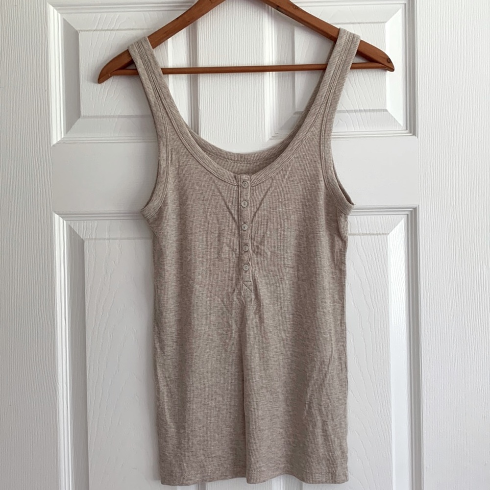 SOLD AE Real Soft Ribbed Nude Tank